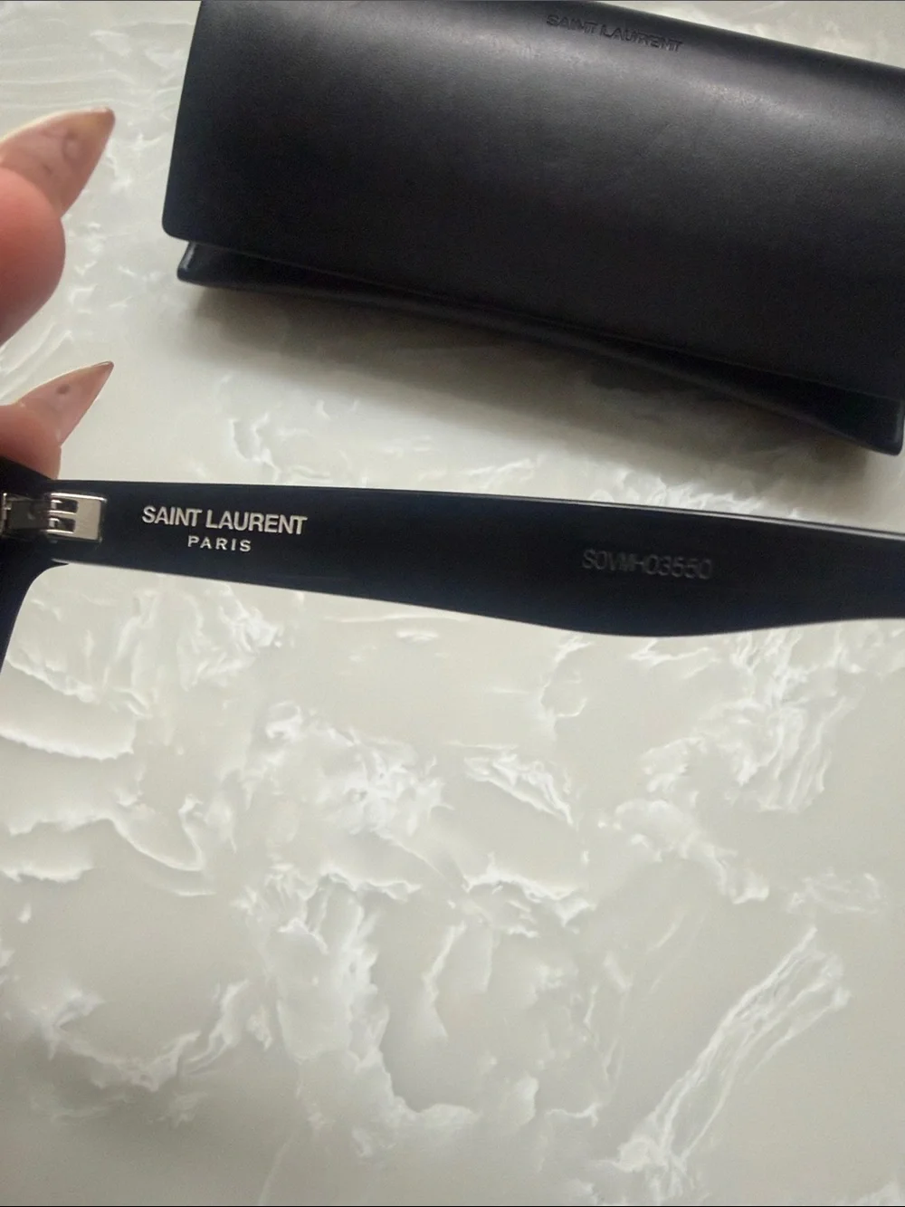 Saint Laurent Black and Tortoiseshell Wayfarer Sunglasses